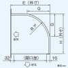 日本キヤリア(東芝) ウェザーカバー 有圧換気扇用 鋼板製 20cm用 産業用換気扇別売部品 ウェザーカバー 有圧換気扇用 鋼板製 20cm用 産業用換気扇別売部品 C-20MP2 画像3