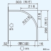 日本キヤリア(東芝) ウェザーカバー 有圧換気扇用 鋼板製 25cm用 産業用換気扇別売部品 ウェザーカバー 有圧換気扇用 鋼板製 25cm用 産業用換気扇別売部品 C-25MP2 画像3