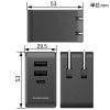 多摩電子工業 コンセントチャージャー 超急速充電タイプ PD対応 出力自動切替 最大出力65W Type-C×1ポート USB-A×2ポート GaN採用 コンセントチャージャー 超急速充電タイプ PD対応 出力自動切替 最大出力65W Type-C×1ポート USB-A×2ポート GaN採用 TAP135U2CK 画像2