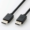 ELECOM DisplayPort&trade;ケーブル 8K対応 Ver1.4認証済 ロック機構なしタイプ 32.4Gbps伝送対応 ケーブル長1m CAC-DP1410BK2