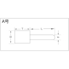 ナニワ研磨 NPパック 軸付砥石 WA A 50×25×6 NP-2531