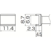 白光 こて先 トンネル 6.9mmX11.4mm T12-1006