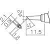 白光 こて先 2BC型 溝付 はんだめっき 1mm T12-BCM2