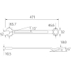 エビ コンビネーションレンチ 32mm コンビネーションレンチ 32mm CW32 画像2