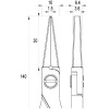 idealtek ESD精密プライヤー 直爪・平 ロング 140mm ギザ付 ESD精密プライヤー 直爪・平 ロング 140mm ギザ付 ES6014-CR-BG-IT 画像2