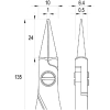 idealtek ESD精密プライヤー 丸 135mm ESD精密プライヤー 丸 135mm ES6041-CR-BG-IT 画像2