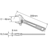 エビ ハイブリッドモンキーレンチ スケルトン レッド 300mm ハイブリッドモンキーレンチ スケルトン レッド 300mm UM46R 画像4