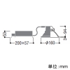 コイズミ照明 LEDベースダウンライト M形 2500lmクラス FHT32W×2相当 埋込穴φ150mm 配光角55° 非調光 電球色 シルバーコーン・白色枠 LEDベースダウンライト M形 2500lmクラス FHT32W×2相当 埋込穴φ150mm 配光角55° 非調光 電球色 シルバーコーン・白色枠 AD52901 画像2