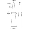 日本緑十字社 ジャンボコーン(赤)・反射シート付 JRC-R 1420×480mm ウエイト付 ジャンボコーン(赤)・反射シート付 JRC-R 1420×480mm ウエイト付 116130 画像2