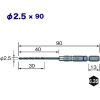 ベッセル クッションドリル(鉄工用)3本組 Φ2.5 全長90mm クッションドリル(鉄工用)3本組 Φ2.5 全長90mm AMD3S-2.5 画像2