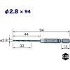 ベッセル クッションドリル(鉄工用)3本組 Φ2.8 全長94mm クッションドリル(鉄工用)3本組 Φ2.8 全長94mm AMD3S-2.8 画像2