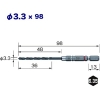 ベッセル クッションドリル(鉄工用)3本組 Φ3.3 全長98mm クッションドリル(鉄工用)3本組 Φ3.3 全長98mm AMD3S-3.3 画像2