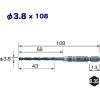 ベッセル クッションドリル(鉄工用)3本組 Φ3.8 全長108mm クッションドリル(鉄工用)3本組 Φ3.8 全長108mm AMD3S-3.8 画像2