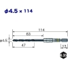 ベッセル クッションドリル(鉄工用)3本組 Φ4.5 全長114mm クッションドリル(鉄工用)3本組 Φ4.5 全長114mm AMD3S-4.5 画像2