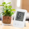 ヤザワ 熱中症・インフルエンザ警報付  デジタル温湿度計 ホワイト DO05WH