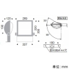 遠藤照明 LED看板灯 防湿・防雨形 電源別置形 6000TYPE CDM-TP150W相当 看板用配光 非調光 昼白色 ダークグレー LED看板灯 防湿・防雨形 電源別置形 6000TYPE CDM-TP150W相当 看板用配光 非調光 昼白色 ダークグレー ERS5205HA 画像2