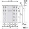 パナソニック 【受注生産品】集合計器盤用キャビネット 屋外用 一般電力管内 屋根付き 木製基板付 20窓 WHMスペース30A ヨコ1700×タテ1630mm 【受注生産品】集合計器盤用キャビネット 屋外用 一般電力管内 屋根付き 木製基板付 20窓 WHMスペース30A ヨコ1700×タテ1630mm BOG720VW 画像4