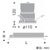 遠藤照明 LEDベースダウンライト 一般型 3000TYPE CDM-TC35W器具相当 埋込穴φ100mm 拡散配光 調光調色 12000〜1800K 鏡面マットコーン・白枠 LEDベースダウンライト 一般型 3000TYPE CDM-TC35W器具相当 埋込穴φ100mm 拡散配光 調光調色 12000〜1800K 鏡面マットコーン・白枠 SXD1052W+SX-103N 画像2