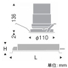 遠藤照明 LEDベースダウンライト 浅型 3000TYPE CDM-TC35W器具相当 埋込穴φ100mm 超広角配光 調光調色 12000〜1800K 白 LEDベースダウンライト 浅型 3000TYPE CDM-TC35W器具相当 埋込穴φ100mm 超広角配光 調光調色 12000〜1800K 白 SXD1017WA+SX-103N 画像2