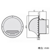 バクマ工業 【受注生産品】丸型フード付換気口 開口部:小 水止め付 アミ付 ステンレス製 ホワイト 200φ用 【受注生産品】丸型フード付換気口 開口部:小 水止め付 アミ付 ステンレス製 ホワイト 200φ用 B-200MVS-M-A-W 画像2