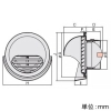 バクマ工業 【受注生産品】丸型フード付換気口 防火ダンパー付 水切り付 アミ付 3メッシュ ステンレス製 シルバーメタリックライト 125φ用 【受注生産品】丸型フード付換気口 防火ダンパー付 水切り付 アミ付 3メッシュ ステンレス製 シルバーメタリックライト 125φ用 KBD-125MVL2-A3 画像2
