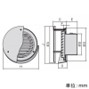 バクマ工業 【受注生産品】丸型防風板付換気口 ルーバー脱着式 水切り付 低圧損 アミ付 3メッシュ ステンレス製 シルバーメタリックライト 200φ用 【受注生産品】丸型防風板付換気口 ルーバー脱着式 水切り付 低圧損 アミ付 3メッシュ ステンレス製 シルバーメタリックライト 200φ用 KW-200G-A3 画像2