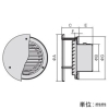 バクマ工業 【受注生産品】丸型防風板付換気口 ルーバー脱着式 低圧損 アミ付 3メッシュ 取付穴付 ステンレス製 シルバーメタリックライト 150φ用 【受注生産品】丸型防風板付換気口 ルーバー脱着式 低圧損 アミ付 3メッシュ 取付穴付 ステンレス製 シルバーメタリックライト 150φ用 W-150G-A3 画像2