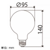 ビートソニック LED電球 ボール電球タイプ 《Ball95》 口金E26 LED電球 ボール電球タイプ 《Ball95》 口金E26 LDF111D 画像2