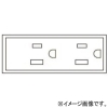 TERADA(寺田電機製作所) 【受注生産品】電源器具ブロック ≪テラコン≫ 接地2P15A125V平刃×2 SBBシリーズ用 各社フロアパネル対応 SBB90005