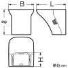 未来工業 コーナージョイント モールダクト付属品 屋外・屋内兼用 50型 グレー コーナージョイント モールダクト付属品 屋外・屋内兼用 50型 グレー MDCJ-50G 画像2