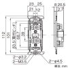 東芝ライテックス 接地ダブルコンセント 15A 125V グレー 接地ダブルコンセント 15A 125V グレー NDG2122E(HT) 画像2