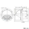 日本キヤリア(東芝) 丸形パイプフード 薄壁用 φ150用 ガラリ付 アルミ製 丸形パイプフード 薄壁用 φ150用 ガラリ付 アルミ製 DV-201RUV 画像2