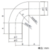 日本キヤリア(東芝) エルボ管90° φ100用 鋼板製 エルボ管90° φ100用 鋼板製 DV-14L 画像2