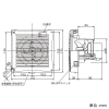 日本キヤリア(東芝) パイプ用ファン 風量形 格子タイプ トイレ・洗面所・居間用 接続ダクトφ100mm 本体スイッチ・SL端子付 パイプ用ファン 風量形 格子タイプ トイレ・洗面所・居間用 接続ダクトφ100mm 本体スイッチ・SL端子付 VFP-8CSS3 画像2