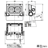 DAIKO 屋外用LEDウォールライト 防雨形 電源内蔵タイプ CDM-T150W相当 非調光タイプ 昼白色 配光角60° 取付可能灯具 耐雷サージ付 ダークグレー 屋外用LEDウォールライト 防雨形 電源内蔵タイプ CDM-T150W相当 非調光タイプ 昼白色 配光角60° 取付可能灯具 耐雷サージ付 ダークグレー LZW-93496WD 画像2