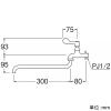 SANEI 厨房用自在水栓 共用形 二条ネジ仕様 厨房用自在水栓 共用形 二条ネジ仕様 A1310-L3 画像2