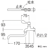 SANEI 厨房用自在水栓 共用形 二条ネジ・左ネジ仕様 厨房用自在水栓 共用形 二条ネジ・左ネジ仕様 A1310L 画像2